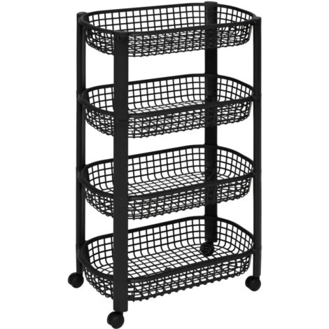 Resserre avec paniers 4 niveaux noir