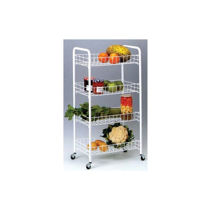 Rayen - Resserre légume 4corbeilles fixes blanc 38x26x86cm 1111