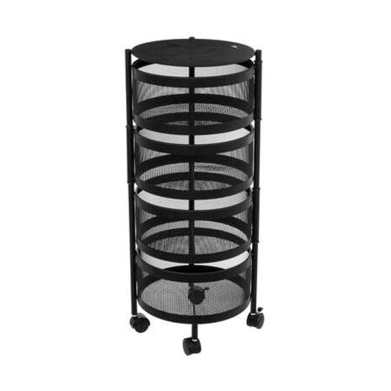 Five Simply Smart - Resserre Rotatif Rond en Métal 'Mayaj' 76cm Noir