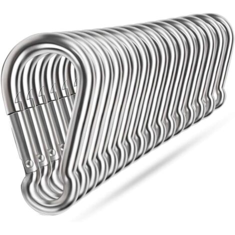 Ressort à ressort, pince métallique 304, connecteur de corde robuste, attache à bouton-pression petite boucle de porte-clés pour hamac, balançoire en plein air, voyage, camping pêche