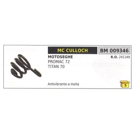 Ressort anti-vibration tronçonneuse MC CULLOCH PROMAC 72 TITAN 70 009346