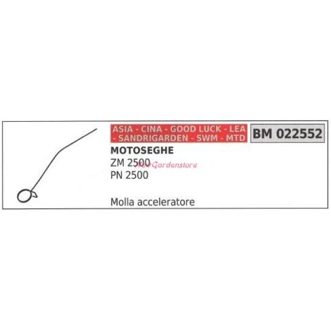 Ressort d'accélérateur CINA tronçonneuse ZM 2500 PN 2500 022552