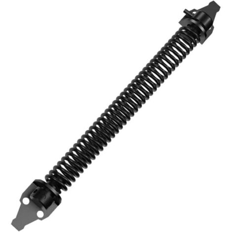 Ressort de barrière de 14 po à fermeture automatique et réglable pour clôture en bois ou en vinyle, acier au carbone, noir (ressort de barrière-14 po)