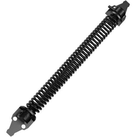 Ressort de barrière de 14 po à fermeture automatique et réglable pour clôture en bois ou en vinyle, acier au carbone, noir (ressort de barrière-14 po)