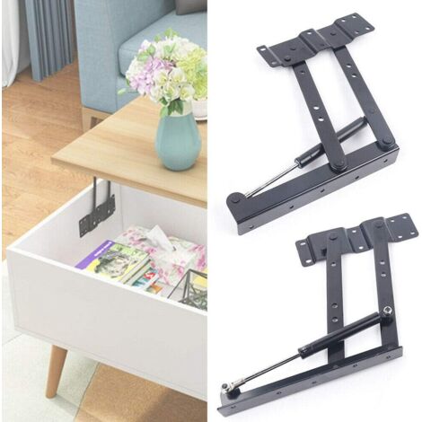 Ressort de charnière de meuble - Mécanisme de levage - 1 paire de charnières pour table basse - Charnière de meuble - Pour table de levage, porte d'armoire, bricolage, table d'appoint, meubles