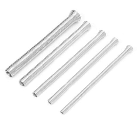 Ressort de Cintrage, 5Pcs 21Cm Ressort Cintrer Clim, 1/4'', 5/16'', 3/8'', 1/2'' et 5/8'' pour Tubes Cuivre, Aluminium et Acier à Paroi Mince