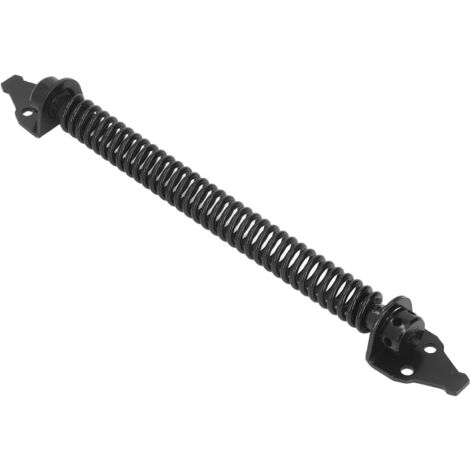 Ressort de fermeture automatique pour portail de jardin en acier carbone, finition noire électrophorèse pour clôture de villa extérieure.