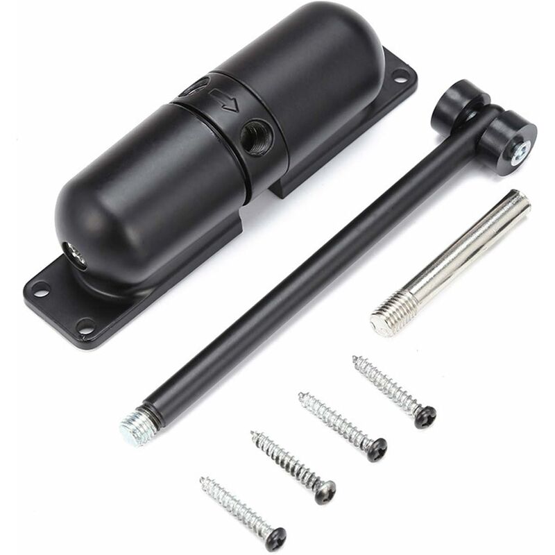 Ressort De Porte Automatique Monté(Noir) En Surface Réglable De Ferme-porte Durable Réglable Pour La Fermeture Automatique