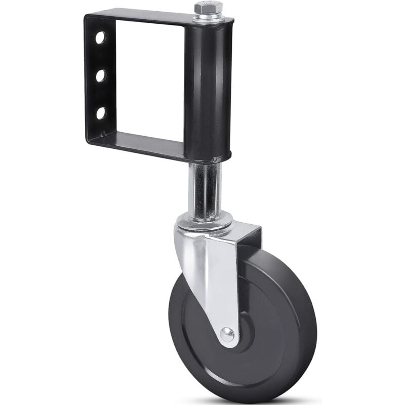 Treetalk - Ressort de support de porte de jardin roue inférieure roue universelle d'électrophorèse de 4 pouces
