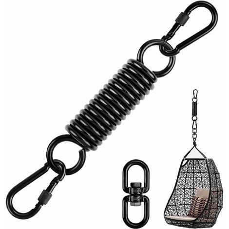 Ressort de suspension, mousqueton à ressort en acier, kit de suspension à ressort crochet à ressort, adapté pour hamac, yoga