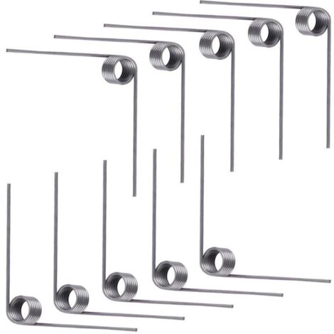 Ressort de torsion (10 pièces) – fil 0,5 mm, diamètre extérieur 4,5 mm, 6 spires, angle de rotation 90° – pour réparations domestiques
