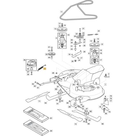 Ressort d'embrayage ORIGINAL STIGA tracteur tondeuse 1330m - 1538h 125430277/1