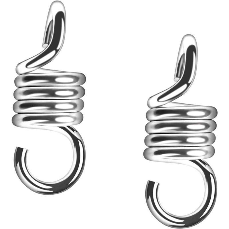Produit shopeco.fr : Ressort Hamac, 2Pcs Crochet à Ressort pour Hamac Conviennent pour Accrocher des Hamacs des Chaises Suspendues des Balançoires, Ressort de Chaise de