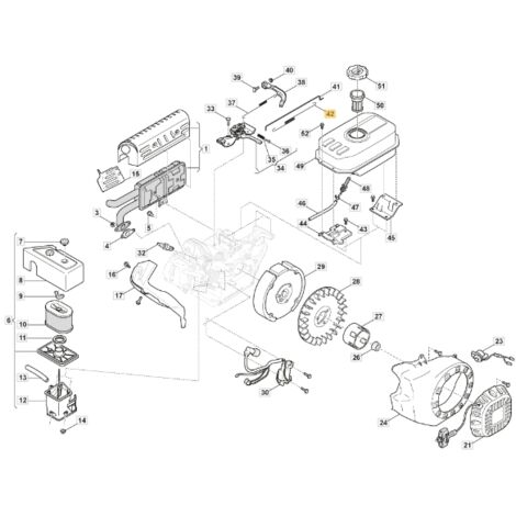 Ressort moteur modèles LC170F STIGA 118551180/0