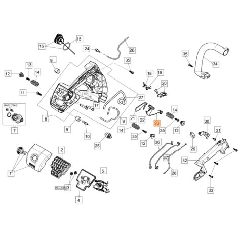Ressort ORIGINAL OLEOMAC pour tronçonneuse GST 250 - GST 360 50270047R