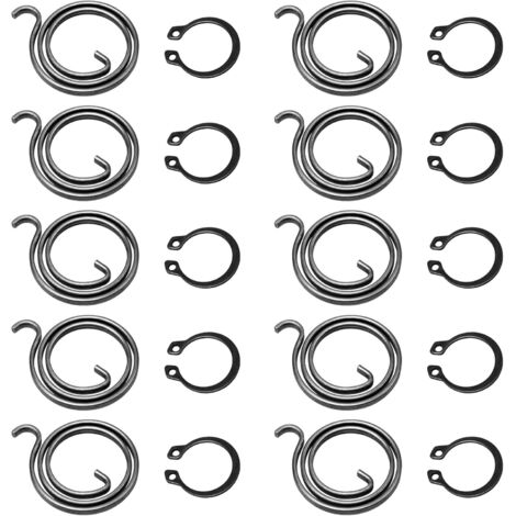 Ressorts de 2,5 mm tours et anneaux de rétention 15 mm pour poignées de porte, pièces de rechange, kit de remplacement ressorts poignées de porte pour réparer les loquets enfoncés