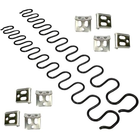 Ressorts de rechange pour canapé 2 pièces de 63 cm avec 8 clips en S, 4,0 fils de diamètre Kit de réparation de ressorts de canapé pour siège de décoration intérieure de meubles, automobile