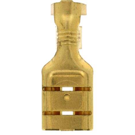 Restagraf Capocorda Piatto Nudo Femmina 9,5 x 12 mm (2,6 a 6 mm²) (Confezione da 10 Pezzi), Ottone