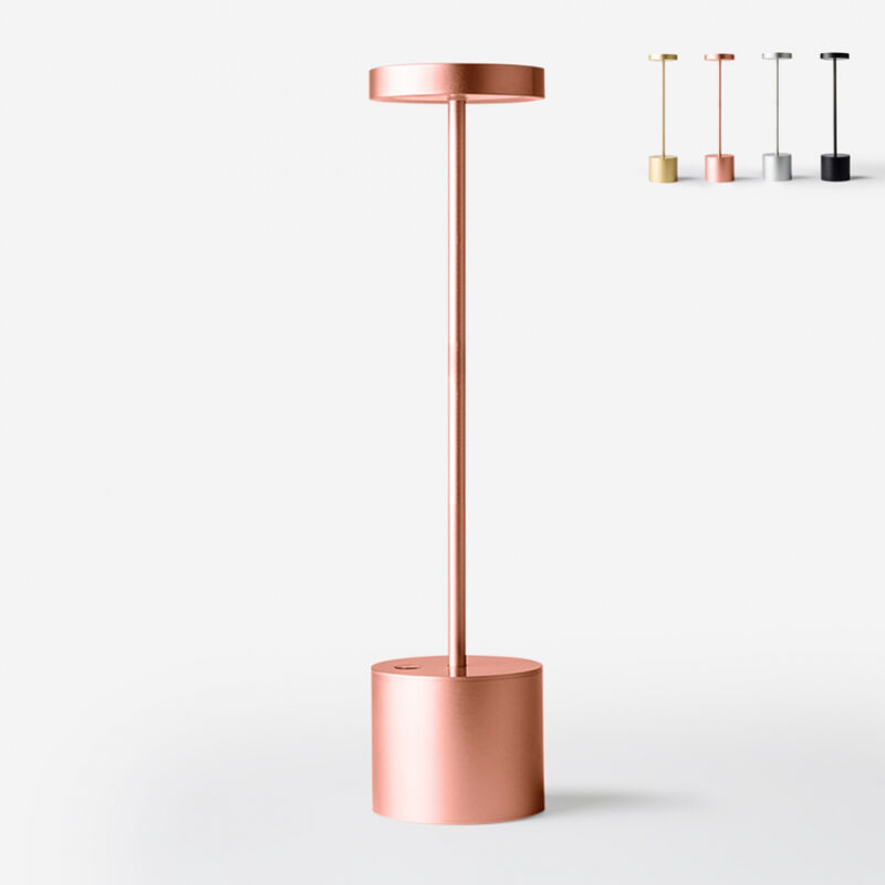 

Lámpara de mesa inalámbrica LED diseño moderno casa restaurante Gunther | Rosa