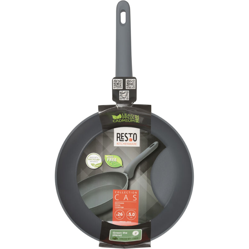 Bratpfanne 26 Cm (schwarz, Beschichtet, Induktion, Spülmaschinenfest) - Resto