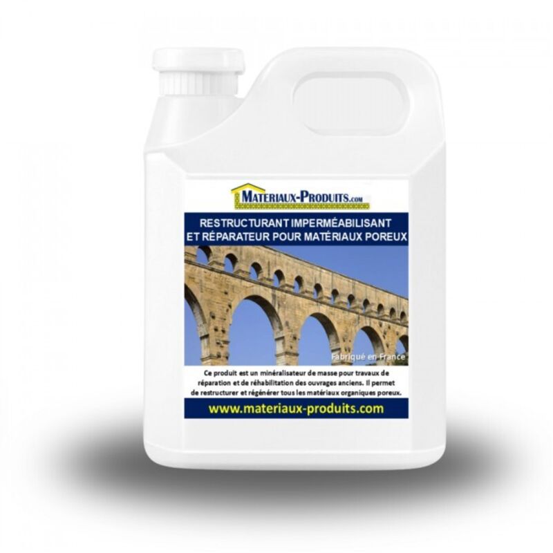 Restructurant imperméabilisant et réparateur pour matériaux poreux - 2.5 Kg Incolore Matpro