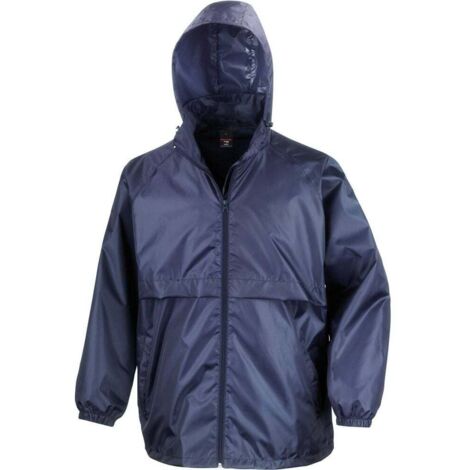 Result giacca a vento da lavoro foderata in rete Blu navy M