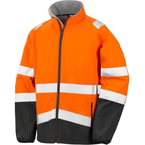 Result Giacca ad alta visibilità in softshell HIGH VIZ Arancione fluorescente L