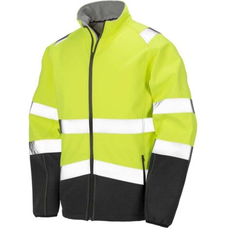 Result Giacca ad alta visibilità in softshell HIGH VIZ Giallo fluorescente L