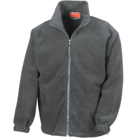 Result Giacca da lavoro in pile con zip Grigio scuro XL