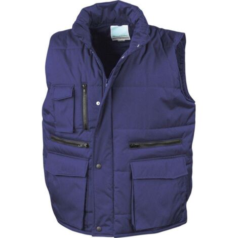Result Gilet da lavoro trapuntato Blu XXL