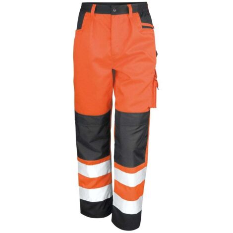 Result Pantaloni Uomo Multitasche Alta Visibilità Classe 2 Arancione XXL