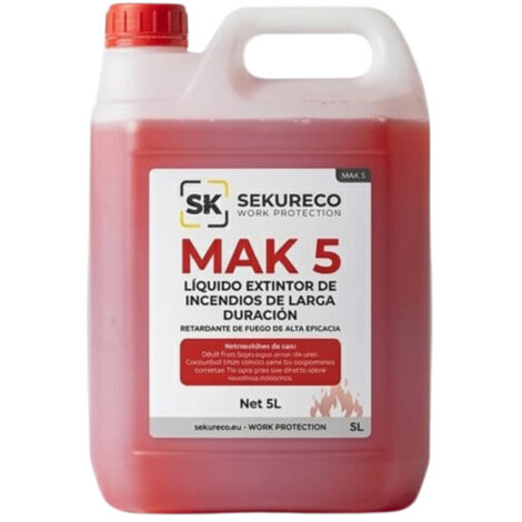 Retardante de incendios forestales MAK5 de largo plazo  Concentrado profesional para extinción y líneas de defensa                 20 Litros