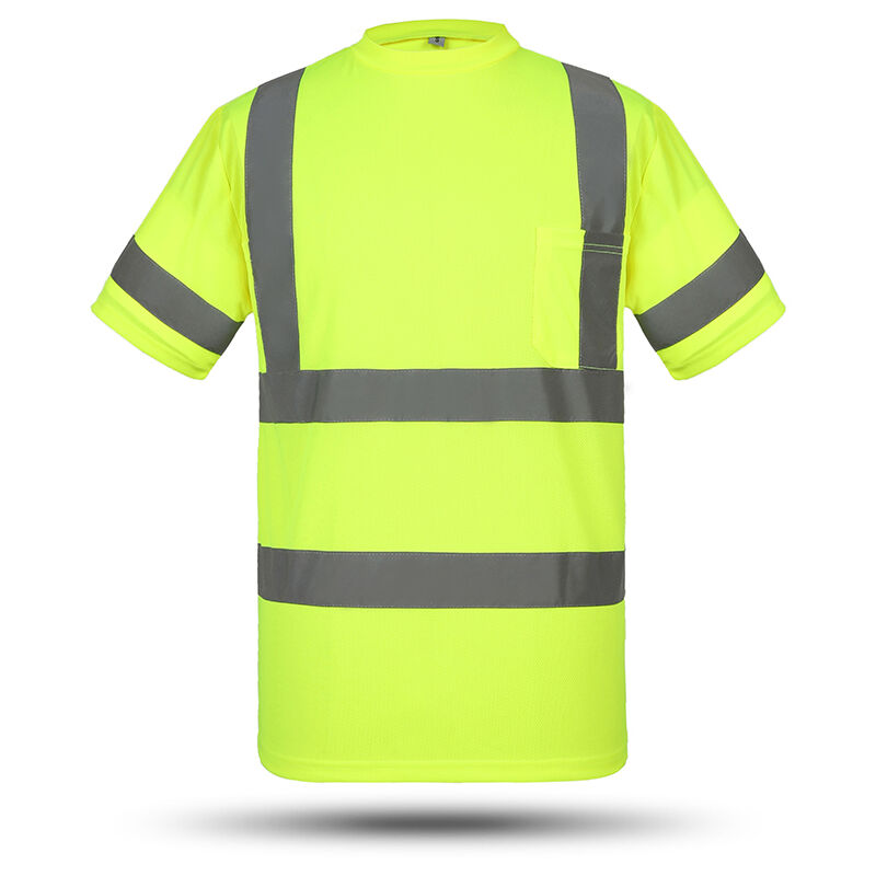 Maglia da lavoro riflettente ad alta visibilita Gilet riflettente Abbigliamento da lavoro traspirante T-shirt riflettente di sicurezza Abbigliamento