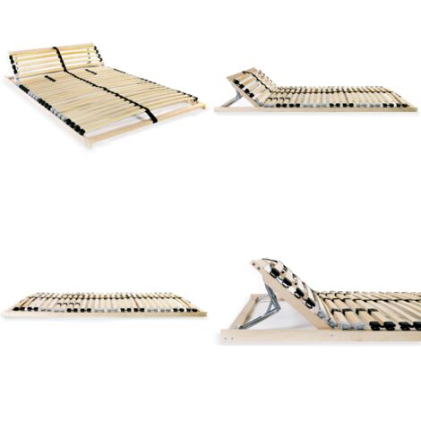 Rete a Doghe 7 Zone senza Materasso con 28 Doghe 100x200 cm - Letto a doghe - Doghe in legno