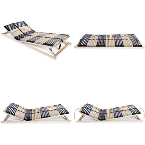 Rete a Doghe 7 Zone senza Materasso con 42 Doghe 80x200 cm - Doghe in legno - Rete a doghe 7 zone