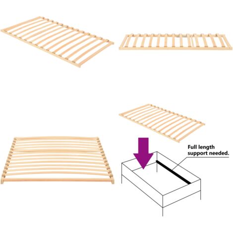 Rete a Doghe con 13 Doghe 100x200 cm - Letto a doghe - Doghe in legno