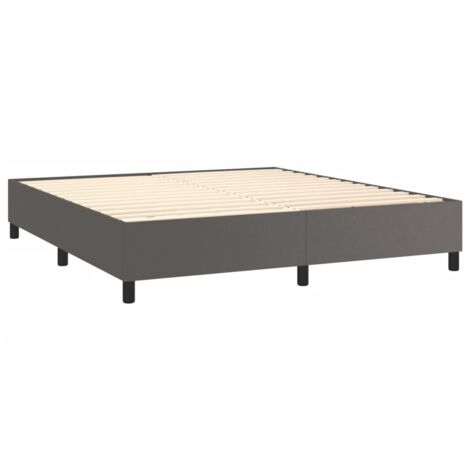 Rete a doghe su gambe giroletto 180x200 cm sintetico grigio TDL0207221