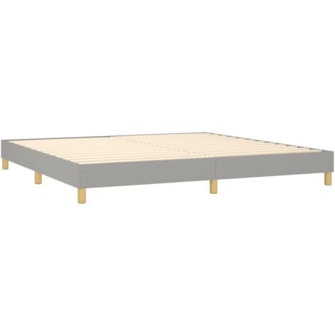 Rete a doghe su gambe giroletto 200x200 cm tessuto grigio chiaro TDL0207174