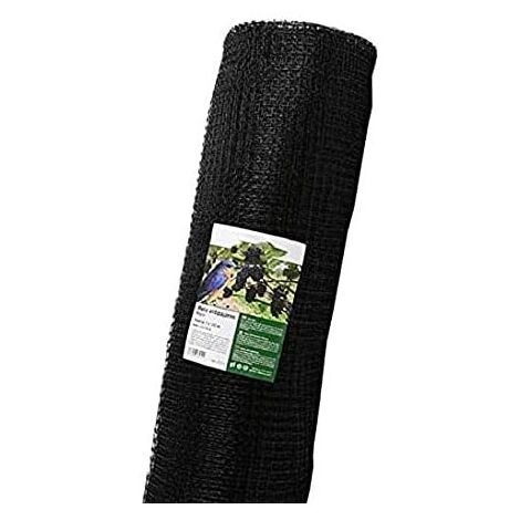 Rete anti-uccelli nera per proteggere i frutti e i semi, 2 x 100 m, quadrati 6 cm