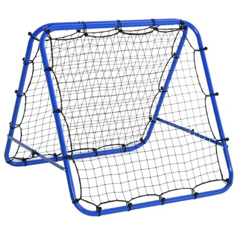 RETE DA CALCIO REBOUNDER PIEGHEVOLE CON ANGOLO REGOLABILE E PICCHETTI. 100X95X90 CM. BLU