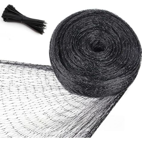 Rete da giardino 4x6 metri, a maglia spessa nera, a prova di uccelli, adatta per frutteti e giardini.