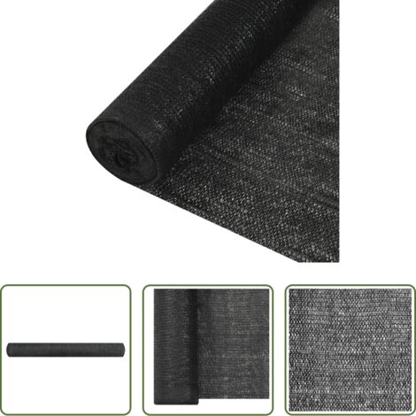 Rete da giardino -  Rete per Privacy Nera 1,5x50 m in HDPE 195 g/m²