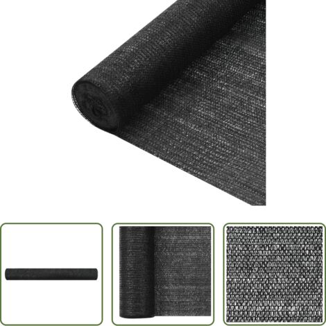 Rete da giardino -  Rete per Privacy Nera 2x25 m in HDPE 75 g/m²