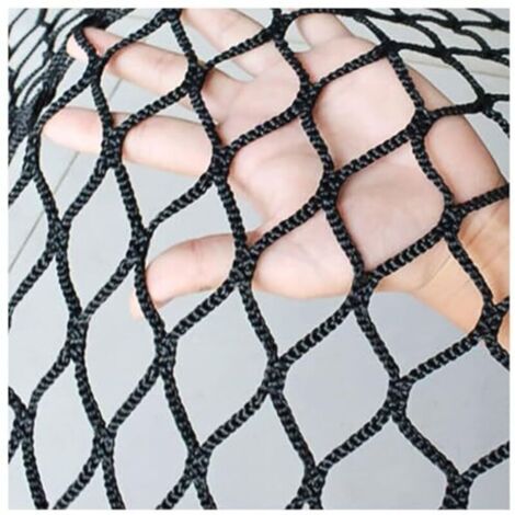 Rete di sicurezza nera per bambini, 1x5 m, ideale per aree gioco, balconi e scale.