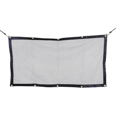 Rete di sicurezza portatile per auto per animali domestici, barriera per cani e gatti con ganci e corde, divisorio universale per auto, 115 cm x 62 cm