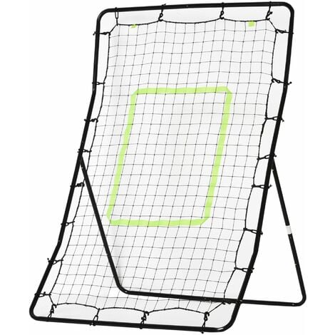 vidaXL Porta Calcio con Rete Bianca e Nera 184x61x123 cm Acciaio e PE -  vidaXL - Calcio - Giocattoli