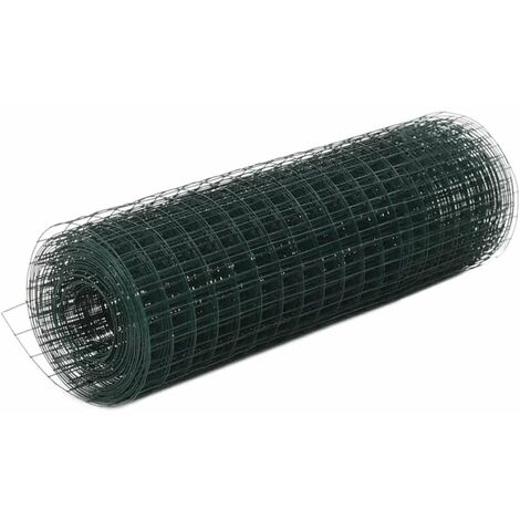 Rete elettrosaldata esaplax 75x50 cavatorta h 200 - 25 mt plastificata verde