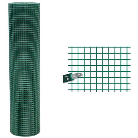 Rete Elettrosaldata Plastificata H 120 Cm - 12 X 12 Mm - F.1,2