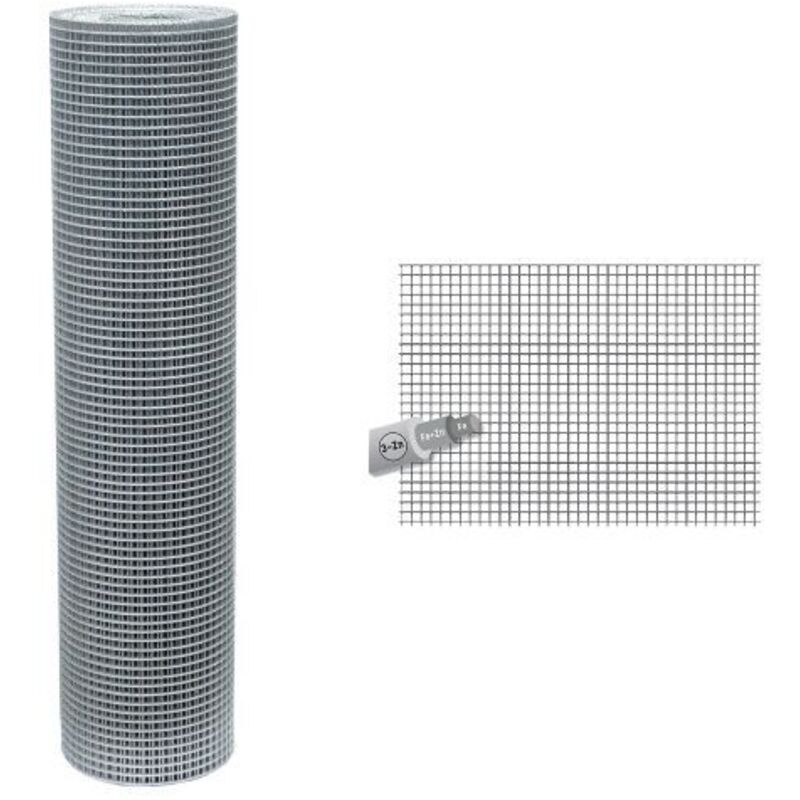 RETE ELETTROSALDATA ZINCATA 50 x 25 Filo Ø mm. 1,8 - H. cm 150
