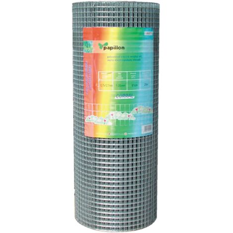 RETE Elettrosaldata zincata PAPILLON CORRAL 19X19 mm Altezza 61 cm 25 mt